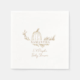 秋リールパンプキンベビーシャワー スタンダードカクテルナプキン