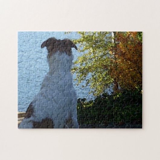 秋レイクアンドボルゾイ ジグソーパズル (横)