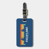 秋レイクノースカロライナ州カヌー ラゲッジタグ (正面縦)