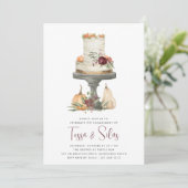 秋レイヤケーキ婚約パーティ 招待状 (スタンド正面)