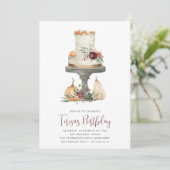 秋レイヤケーキ誕生日パーティー 招待状 (スタンド正面)