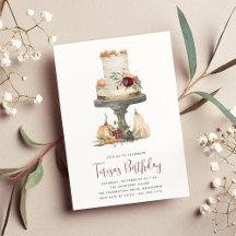 秋レイヤケーキ誕生日パーティー