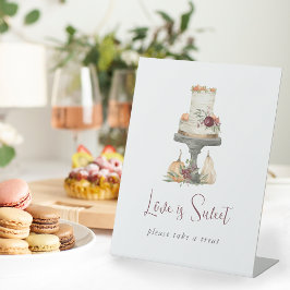 秋レイヤケーキ「愛は甘い」デザート 台座サイン