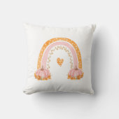 秋レインボーピンクパンプキン装飾用クッション クッション (正面)