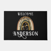 秋レインボーファミリー名ウェルカムマット ドアマット (正面)