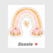 秋レインボー&パンプキンズビニールステッカー シール (シート)