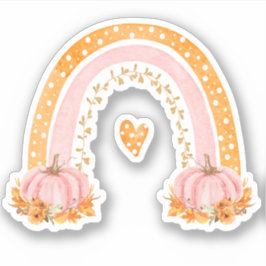 秋レインボー&パンプキンズビニールステッカー シール