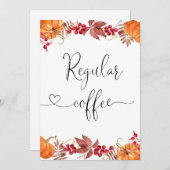 秋レギュラーコーヒーカード 招待状 (正面/裏面)