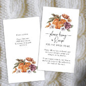 秋レシピブライダルシャワーカード エンクロージャーカード