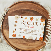 秋レシピ要求ブライダルシャワー エンクロージャーカード