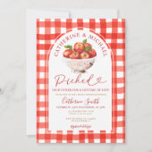 秋レッドアップルブライダルシャワーが互いを選んだ 招待状 (正面)