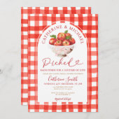 秋レッドアップルブライダルシャワーが互いを選んだ 招待状 (正面/裏面)