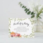 秋レッドパンプキントラックベビーブック挿入カード ポストカード (スタンド正面)