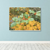 秋レッドベリー キャンバスプリント (インサイチュ (ウッドフロア))