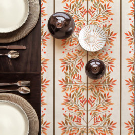 秋レッドベリー&離れボタニカルアイボリー ショートテーブルランナー