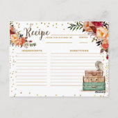 秋レッドマルサラトラベルテーマのレシピカード ポストカード (裏面)