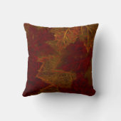 秋レッド金ゴールド素朴メエレガントエデ葉ルズ クッション (裏面)