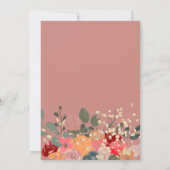 秋レトロフローラ水色金ゴールドsweet sixteen 招待状 (裏面)