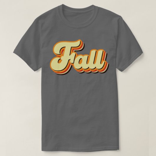 秋レトロ文字 Tシャツ (デザイン正面)