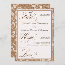 秋レースフェイスホープラブ結婚式招待状 招待状