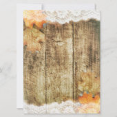 秋レースリハ素朴ーサルディナー招待状 招待状 (裏面)