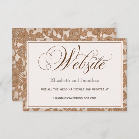 秋レース結婚のWebサイト囲い招待状 招待状 (正面/裏面)