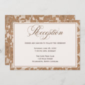 秋レース結婚式レセプションエンクロージャ招待状 招待状 (正面/裏面)