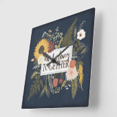 秋ロマンスのIV |私達は一緒に属します スクエア壁時計 (傾斜)