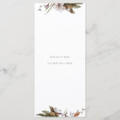 秋ロマンスアーチフローラ結婚のメニュー メニュー (裏面)