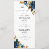 秋ロマンスウォーターカラーフローラ結婚式 プログラム (裏面)