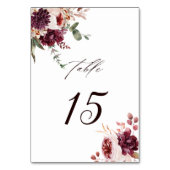 秋ロマンスウォーターフローラ結婚ズ テーブルナンバー (裏面)