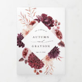 秋ロマンスウォーターフローラ結婚ズ 三つ折り招待状 (カバー)