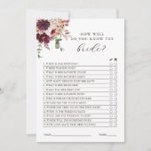 秋ロマンスフローラブライダルシャワー編集可能カード 招待状 (正面)