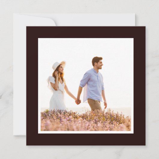 秋ロマンスフローラリース結婚ズフォトスクエア 招待状 (正面)