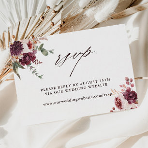 秋ロマンスフローラ結婚ズWebサイトRSVP エンクロージャーカード