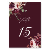 秋ロマンスブルゴーニュ結婚フローラ テーブルナンバー (正面)