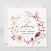 秋ロマンスリース結婚ズ・カップルシャワー 招待状 (正面)