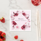 秋ロマンス金ゴールドフレームフローラブライダルシャワー スタンダードカクテルナプキン (インサイチュ)