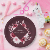 秋ロマンス金ゴールドフレームフローラブライダルシャワー ペーパープレート (パーティー)