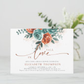 秋ロマンチックボホバラグリーンリーブライダルシャワー 招待状 (スタンド正面)