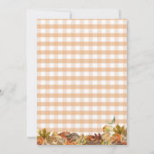 秋ワイルドウエストマイファーストロデオカウボーイ誕生日 招待状 (裏面)