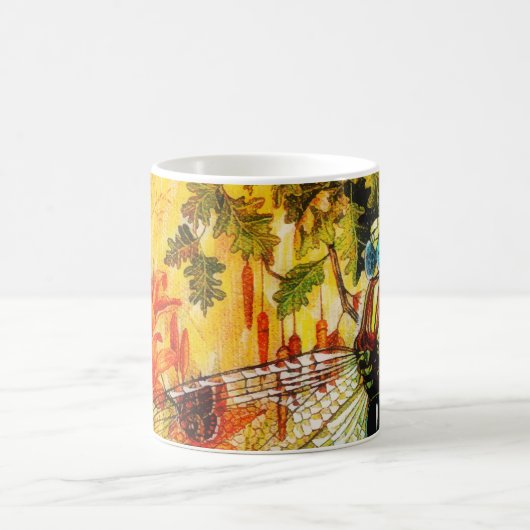 秋ワイルドフォレストドラゴンフライ コーヒーマグカップ (中央)