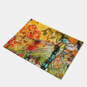 秋ワイルドフォレストドラゴンフライ ドアマット (アングル)