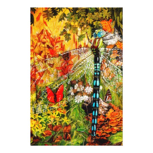 秋ワイルドフォレストドラゴンフライ フォトプリント            (正面)