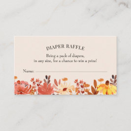 秋ワイルドフラワーおむつラッフルインサートカード 名刺