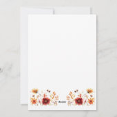 秋ワイルドフラワーおもしろいファミリー懇親会カードに参加 シーズンカード (裏面)