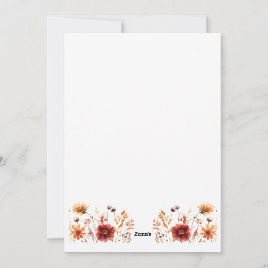 秋ワイルドフラワーおもしろいファミリー懇親会カードに参加 シーズンカード (裏面)