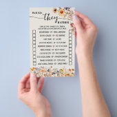 秋ワイルドフラワーは彼らはむしろシャワーゲームカード チラシ