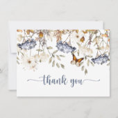 秋ワイルドフラワーアジサイ、バタフライガーデン サンキューカード (正面)