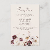 秋ワイルドフラワーウェディングレセプション エンクロージャーカード (正面)